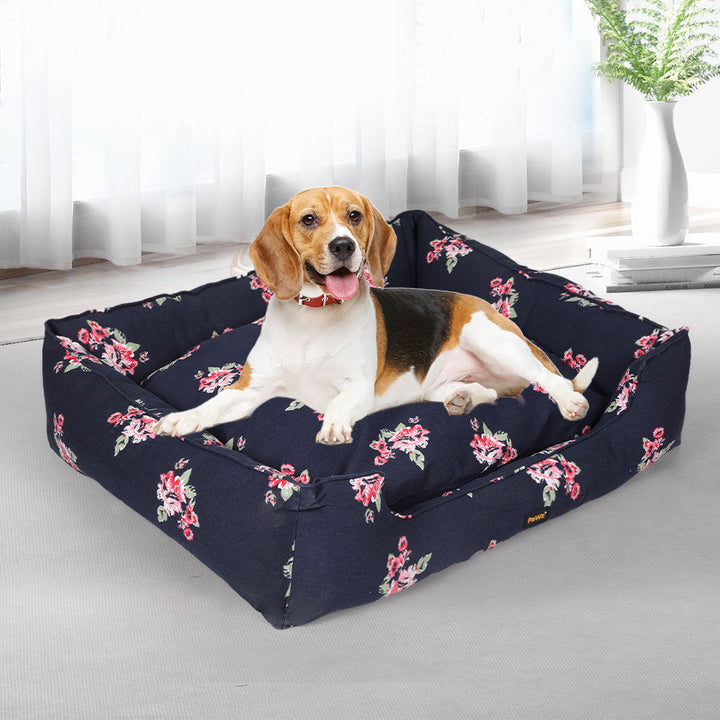 XLarge Dog Beds Calming Pet Bedding - Navy