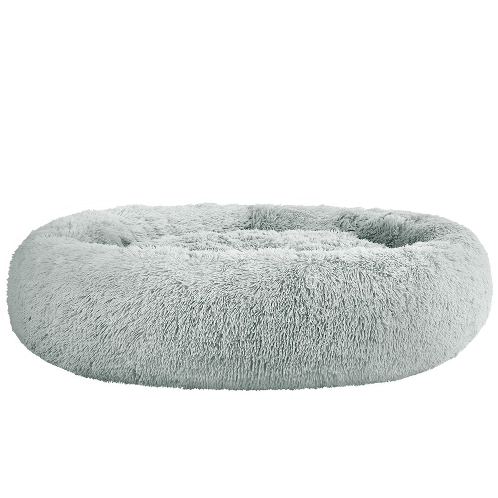 Spiffy Puffy find Calming Extra Large Soft Plush Pet Bed in Light Grey