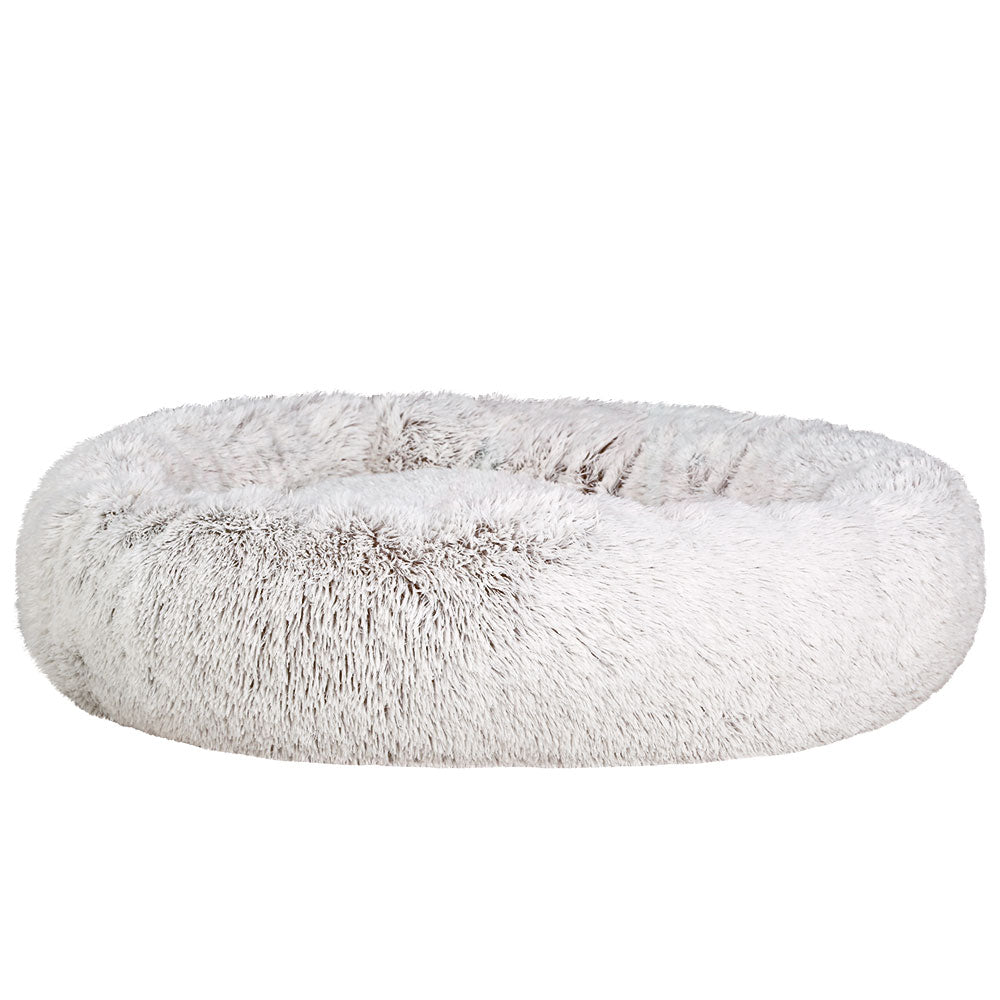 Spiffy Puffy find Calming Extra Large Plush Pet Bed in White & Brown