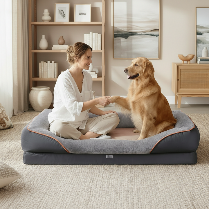 Spiffy Puffy Orthopedic Luxury Dog Bed - Plush Fleece Washable
