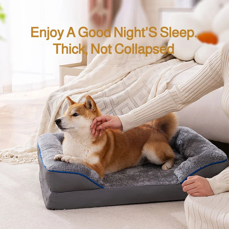 Cozy Deep Sleep Memory Foam Dog Bed - Thickened Warm Pet Sofa