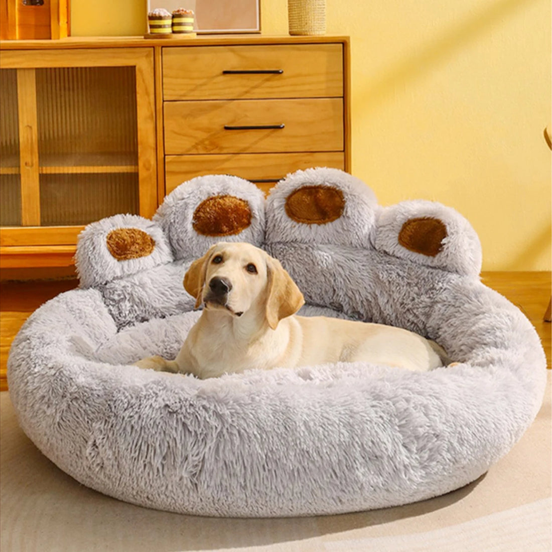 Luxurious Plush Dog Bed – Cozy Winter Kennel for Large and Small Pets