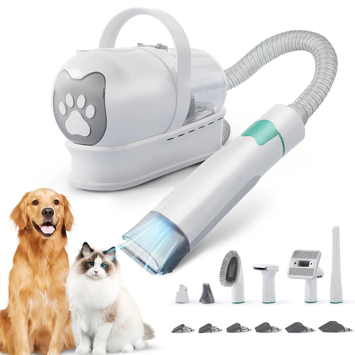 7-in-1 Pet Grooming Vacuum Cleaner and Hair Trimmer