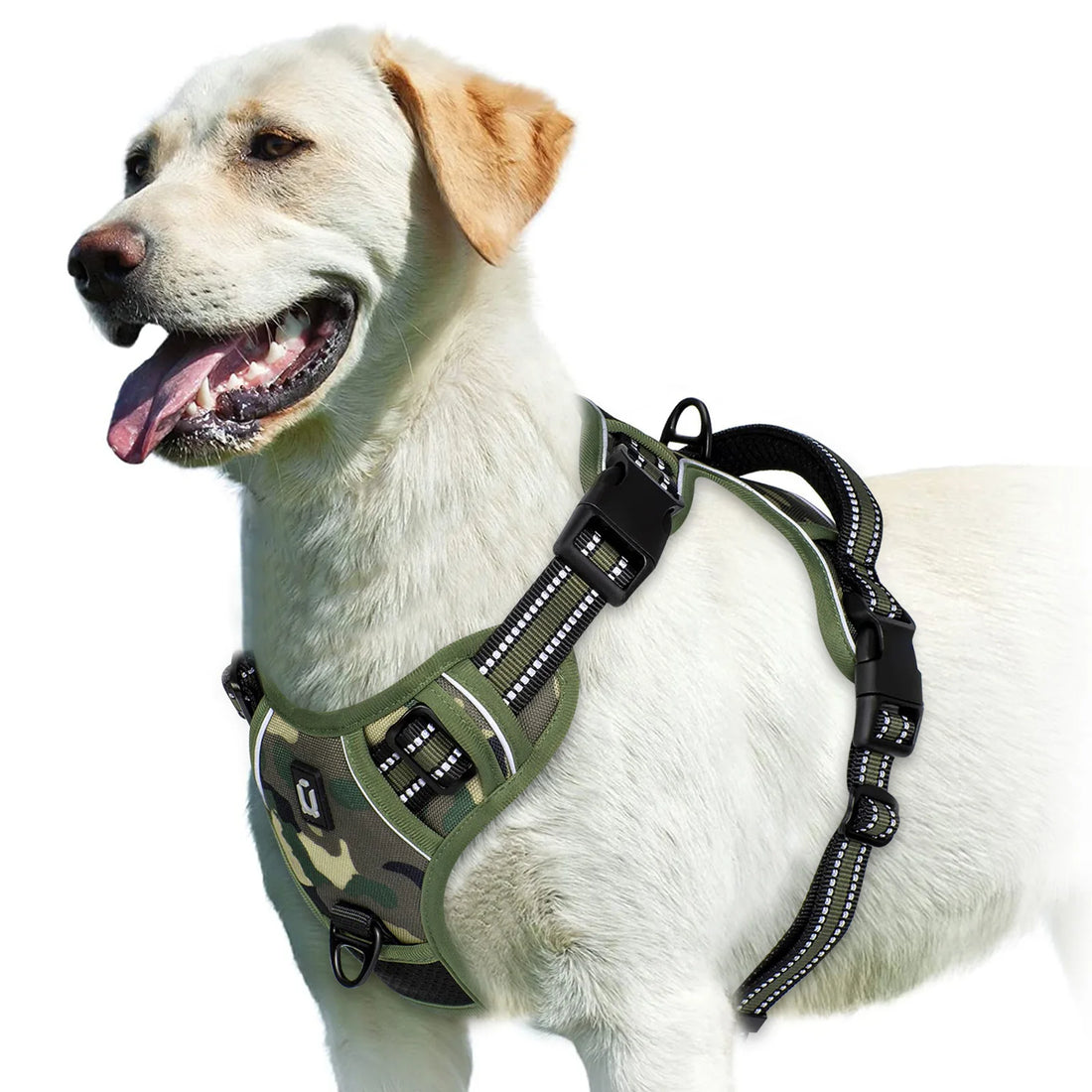 No Pull Adjustable Soft Padded Dog Harness with Control Handle