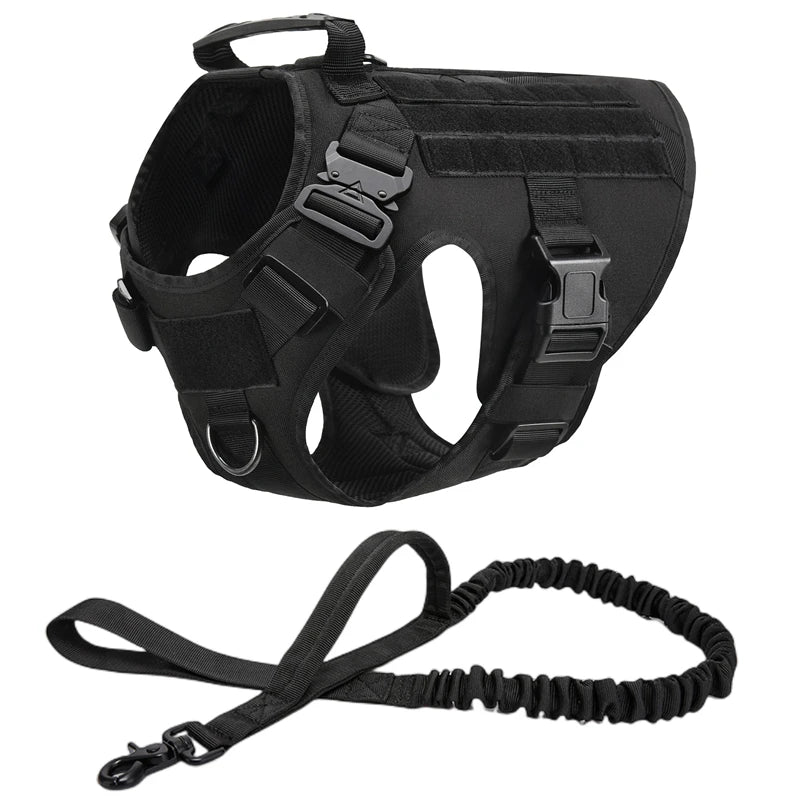 COOYOMO Tactical Military Vest Harness & Leash Set for All Dog Breeds