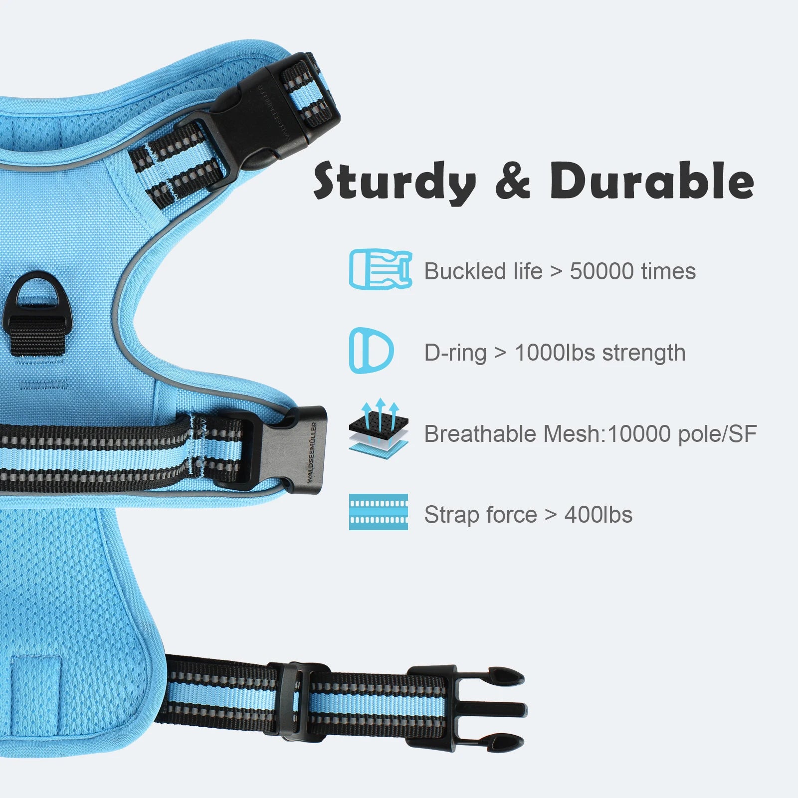 Escape Proof Reflective Dog Harness and Leash Combo with Soft Padded Vest