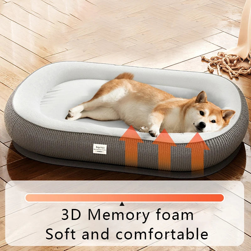 Soft Memory Foam Dog Bed with Removable Cover for Ultimate Comfort