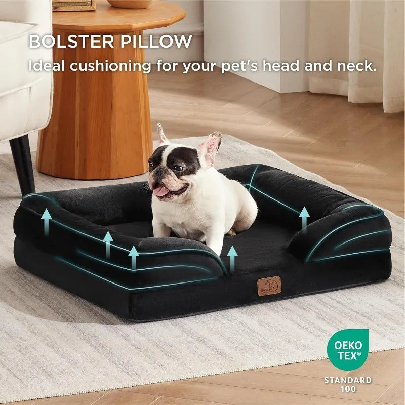 Jumbo Orthopedic Memory Foam Dog Bed with Removable Waterproof Cover