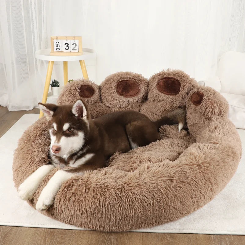 Luxurious Plush Dog Bed – Cozy Winter Kennel for Large and Small Pets