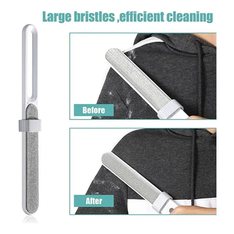 Double-Sided Electrostatic Lint Remover Brush for Pet Hair and Furniture Cleaning