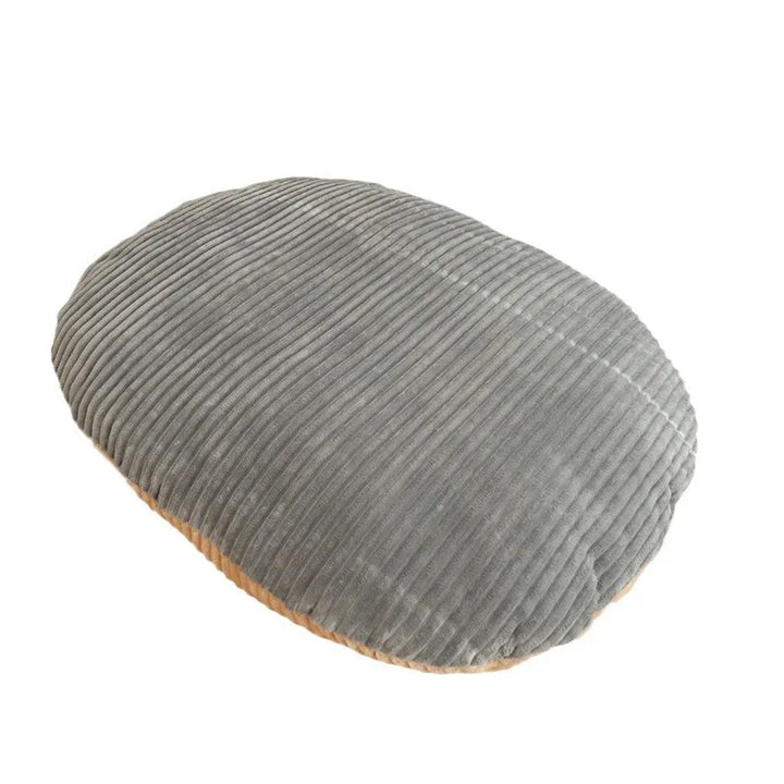 Fluffy Oval Dog Bed - Large & Medium Pet Sofa with Blanket