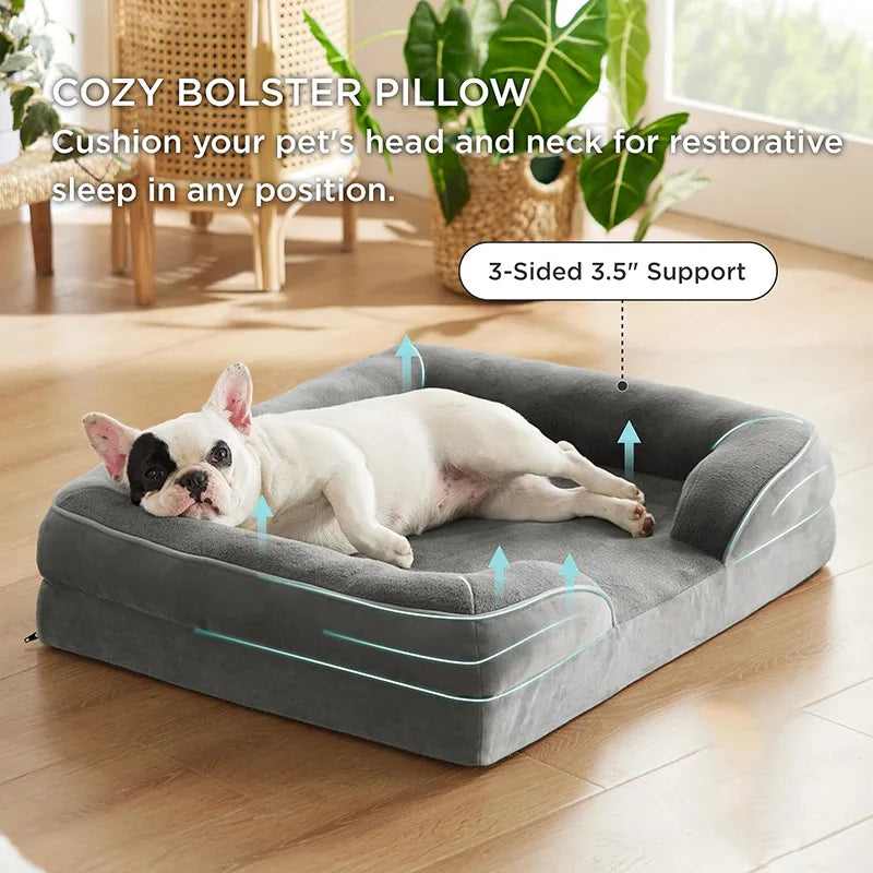 Cozy Deep Sleep Memory Foam Dog Bed - Thickened Warm Pet Sofa