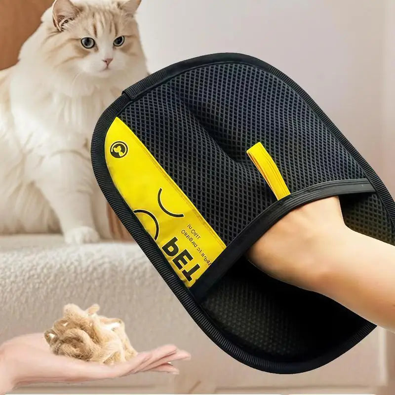 Electrostatic Pet Hair Remover Gloves - Reusable & Washable Grooming Tool