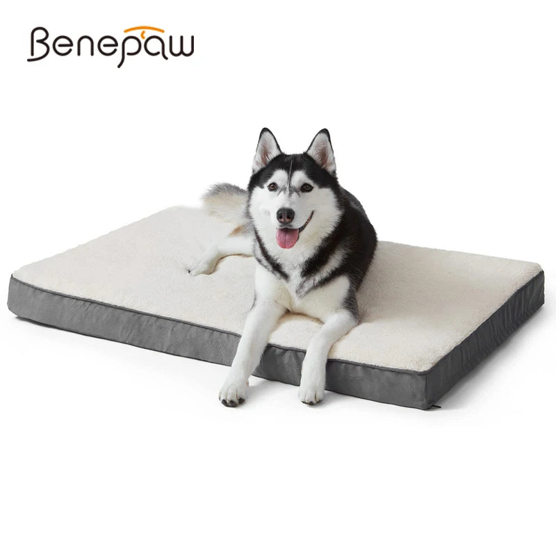 Benepaw Orthopedic Memory Foam Dog Bed with Removable Cover for All Sizes