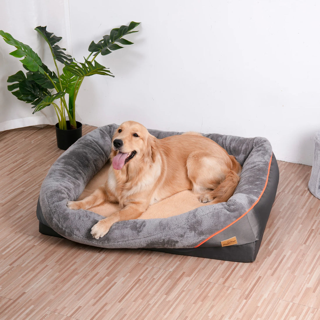 BINGOPAW Super Soft Orthopedic Foam Dog Bed with Removable Bolster Cover