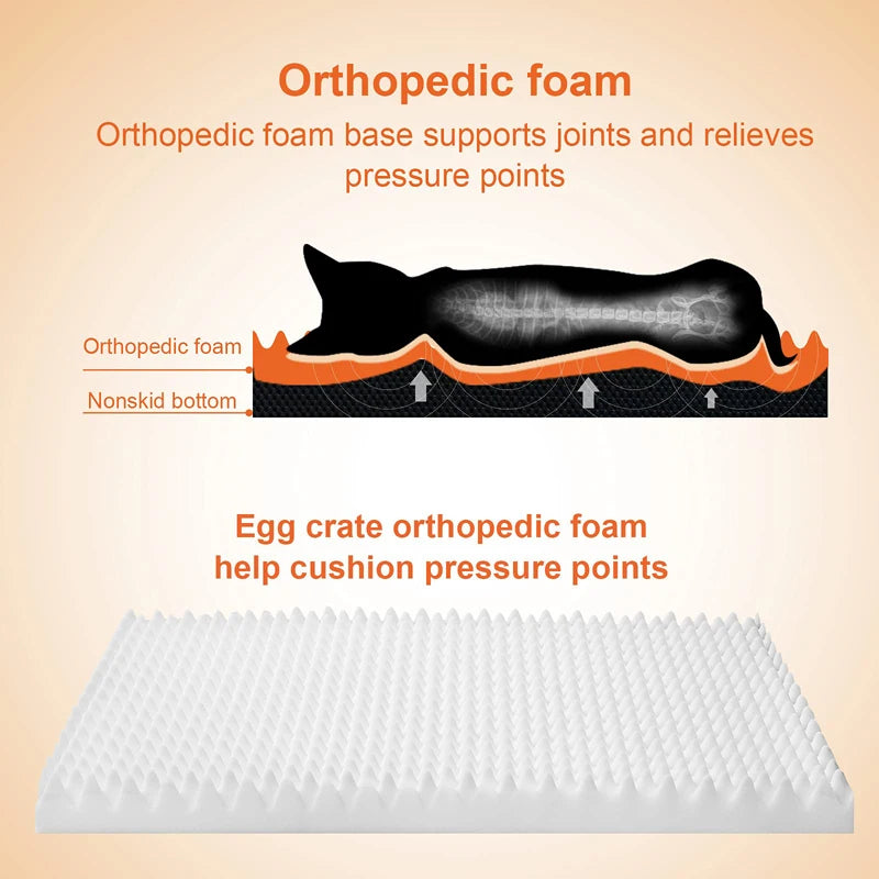 Benepaw Orthopedic Memory Foam Dog Bed with Removable Cover for All Sizes