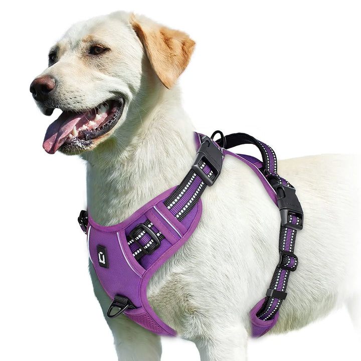 No Pull Adjustable Soft Padded Dog Harness with Control Handle