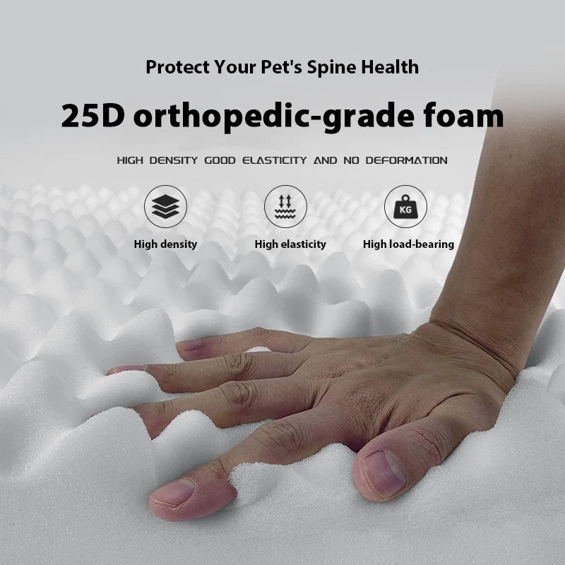 Orthopedic Chew-Proof Winter Pet Bed with Removable Washable Cover