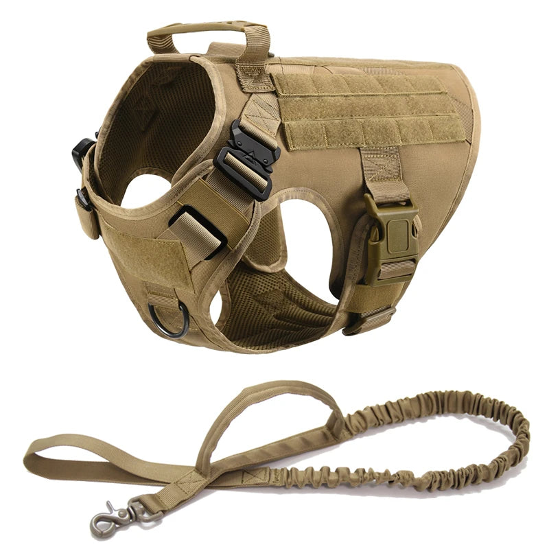 COOYOMO Tactical Military Vest Harness & Leash Set for All Dog Breeds