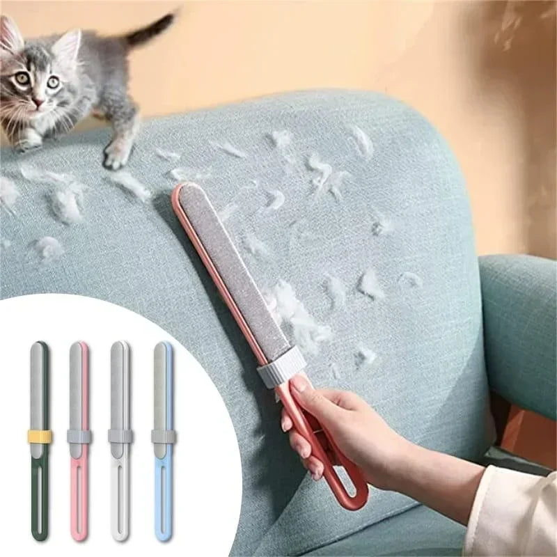 Double-Sided Electrostatic Lint Remover Brush for Pet Hair and Furniture Cleaning