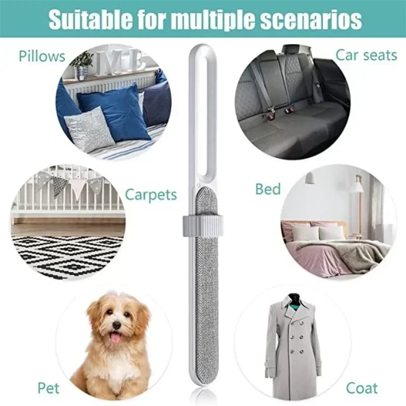 Double-Sided Electrostatic Lint Remover Brush for Pet Hair and Furniture Cleaning