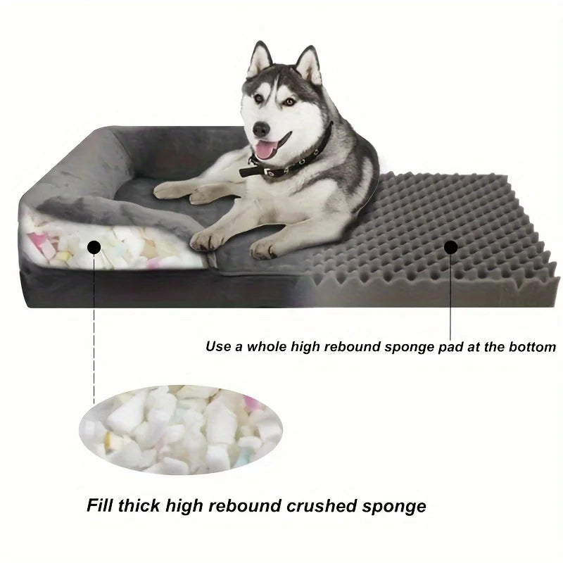 Extra Large Washable Orthopedic Dog Sofa Bed with Support Foam