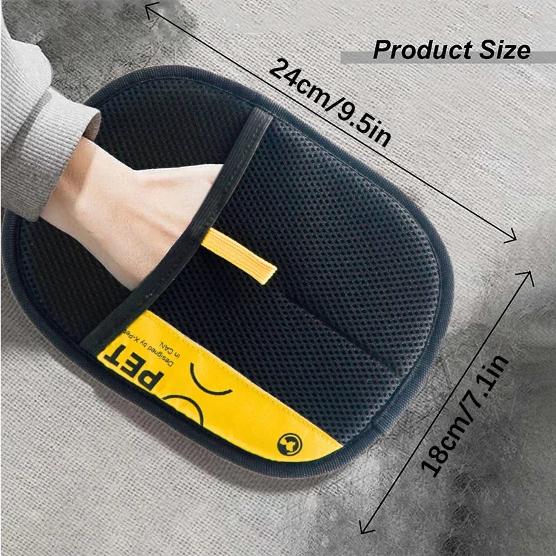 Electrostatic Pet Hair Remover Gloves - Reusable & Washable Grooming Tool