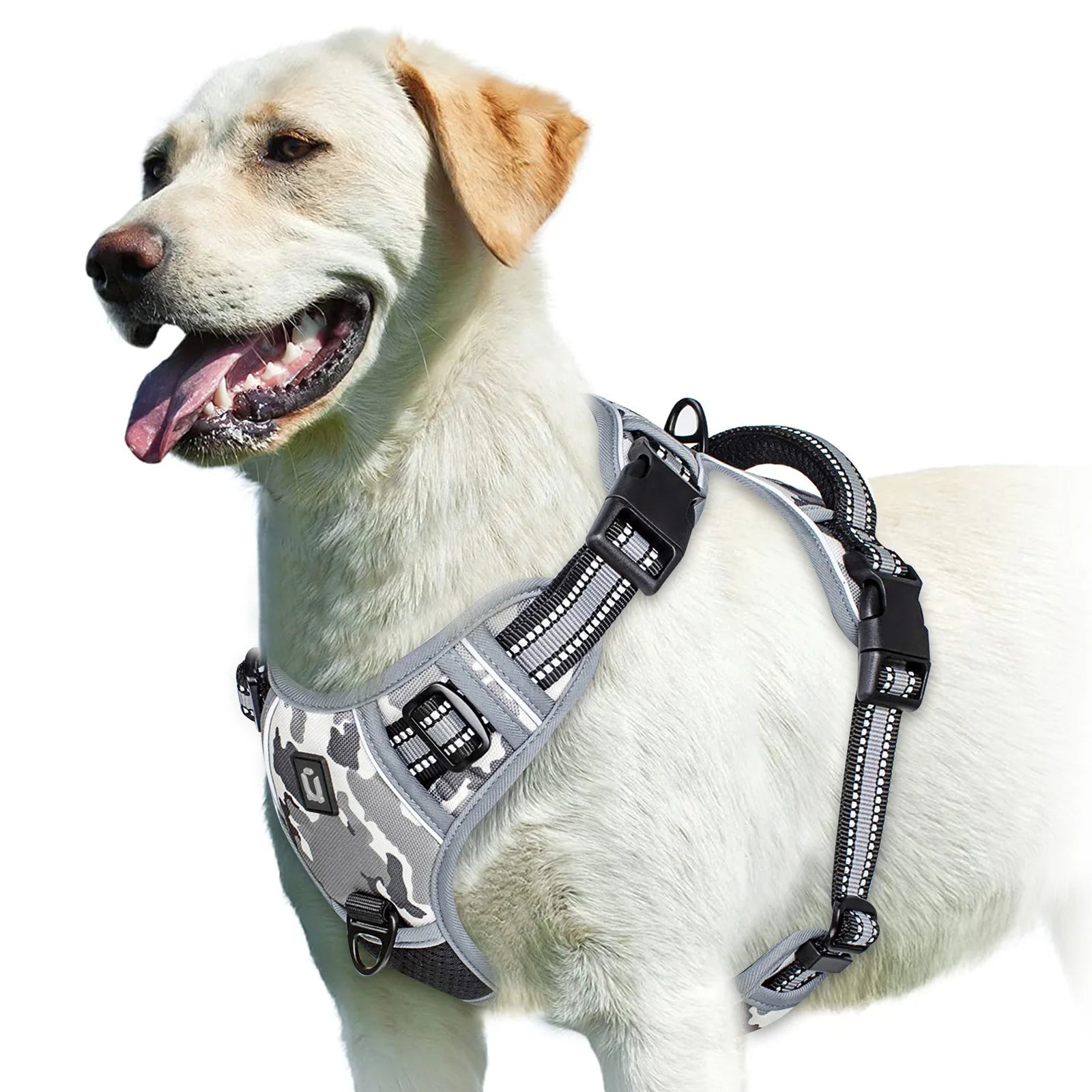 No Pull Adjustable Soft Padded Dog Harness with Control Handle