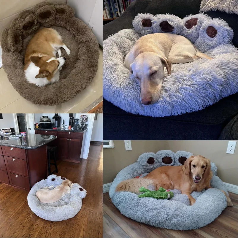Luxurious Plush Dog Bed – Cozy Winter Kennel for Large and Small Pets