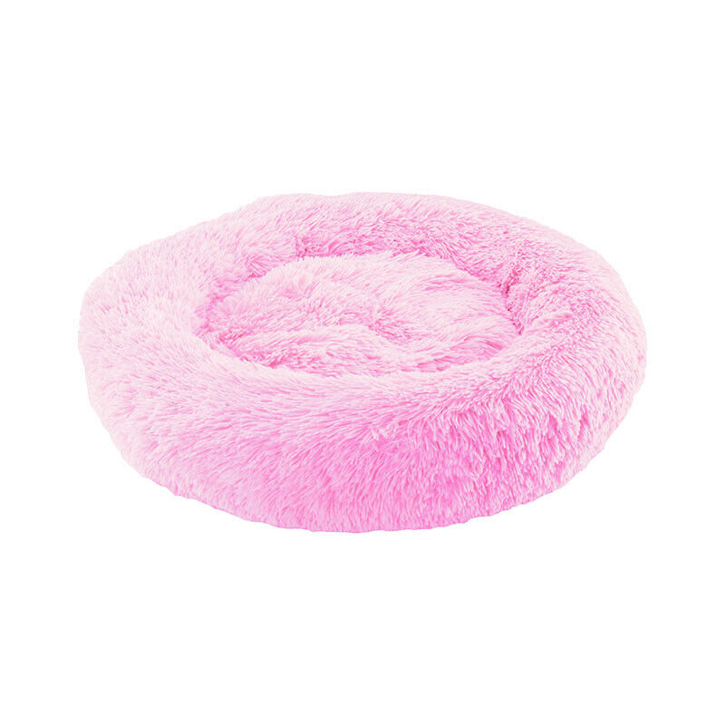 Luxurious Plush Calming Bed for Dogs and Cats - 80cm Pink
