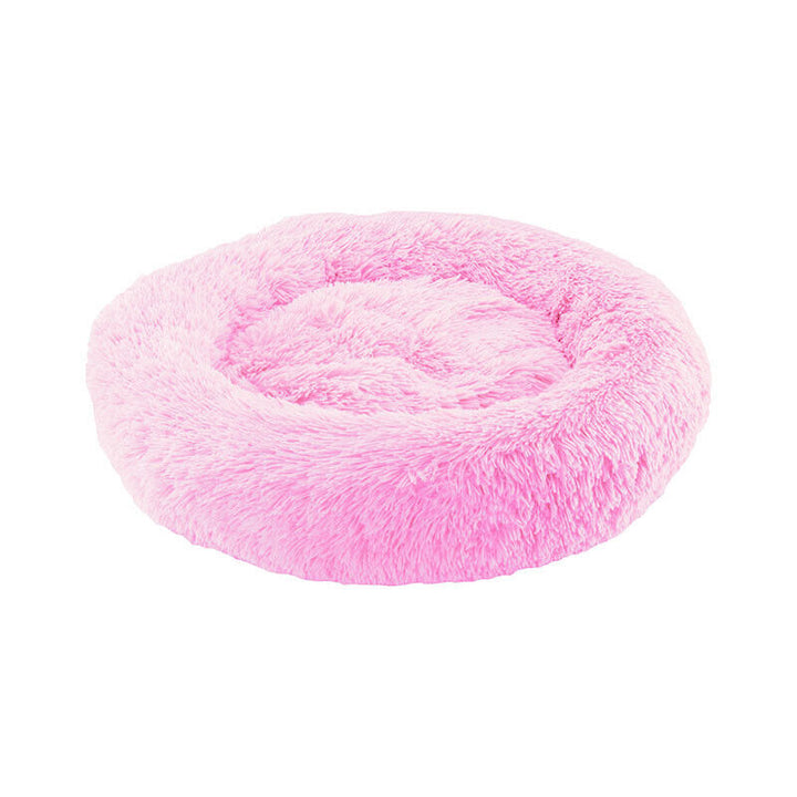 Luxurious Plush Calming Bed for Dogs and Cats - 80cm Pink