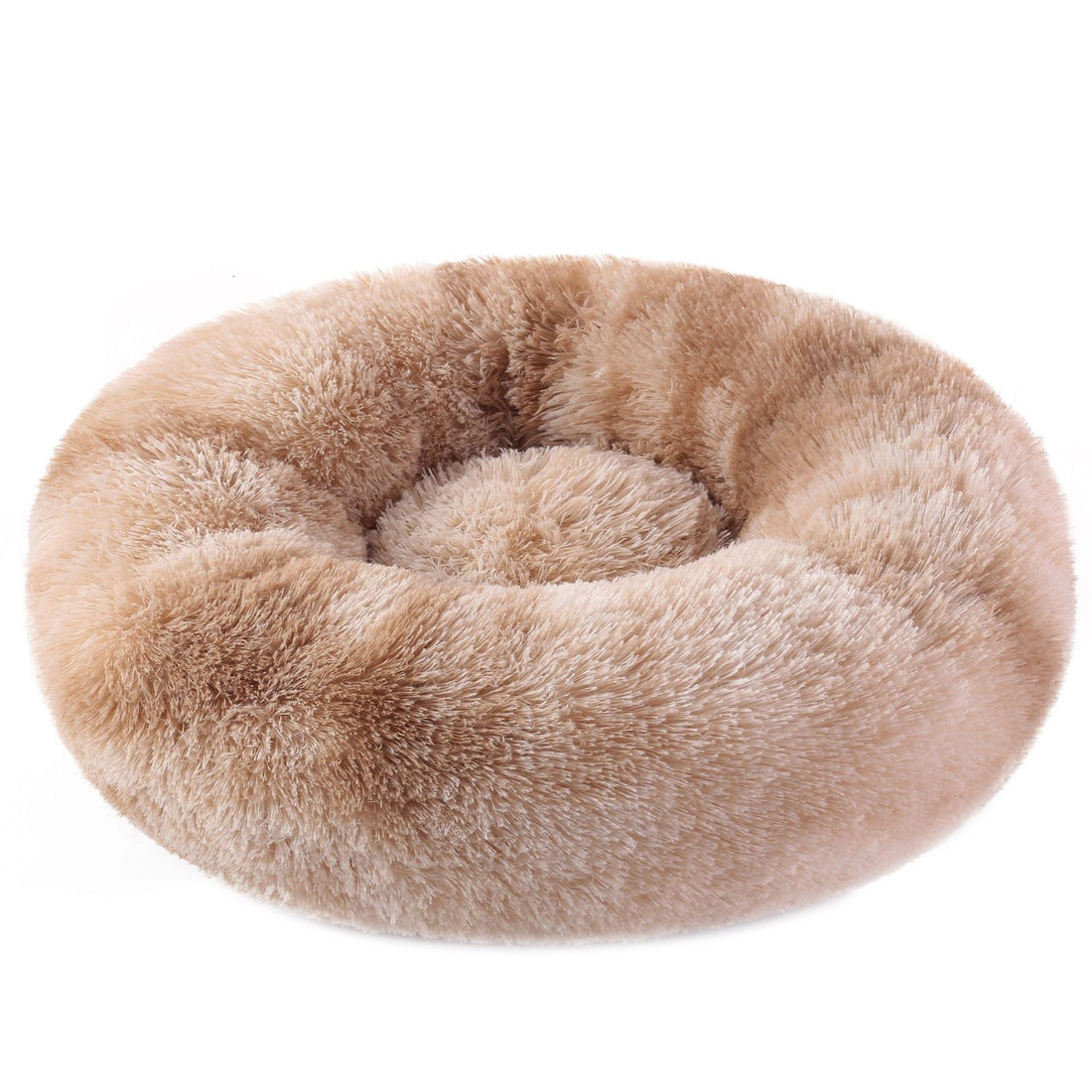 Spiffy Puffy find Tie-Dye Baby Brown Plush Round Pet Bed - 50cm Cozy Comfort for Cats & Small Dogs